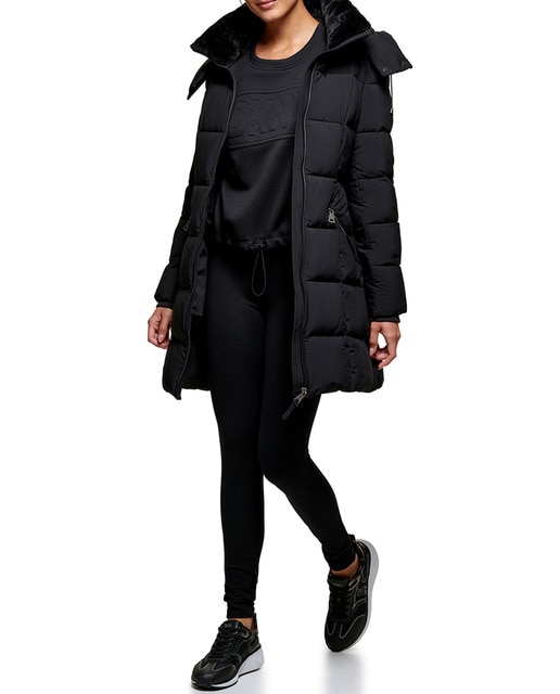 Imagen 0 de Plumífero de mujer  midi con capucha