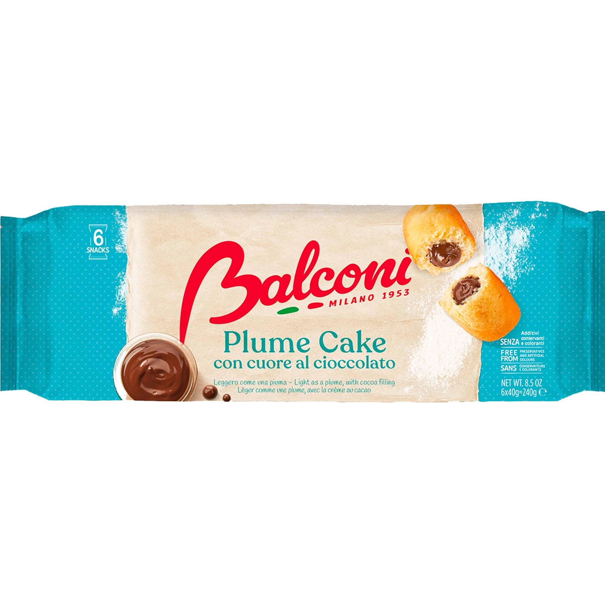 Bolo com Recheio de Chocolate embalagem 228 g