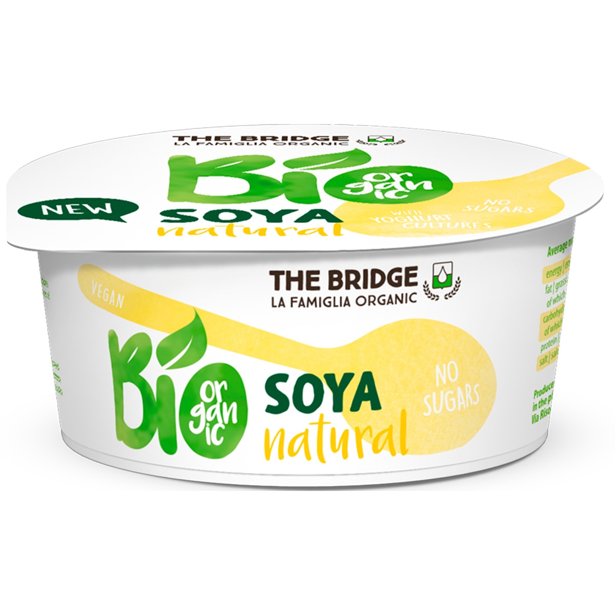 Iogurte Bio de Soja Natural embalagem 125 g