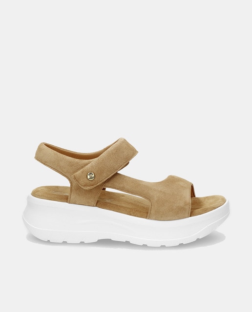 Imagen 0 de Sandalias de plataforma de mujer en piel con forro de piel