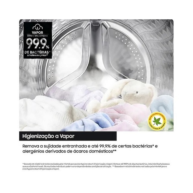 Máquina de Lavar e Secar Roupa Samsung WD90DG5B15BEEP AI Eco Bubble™ de 9/6 kg - Branco Branco-6