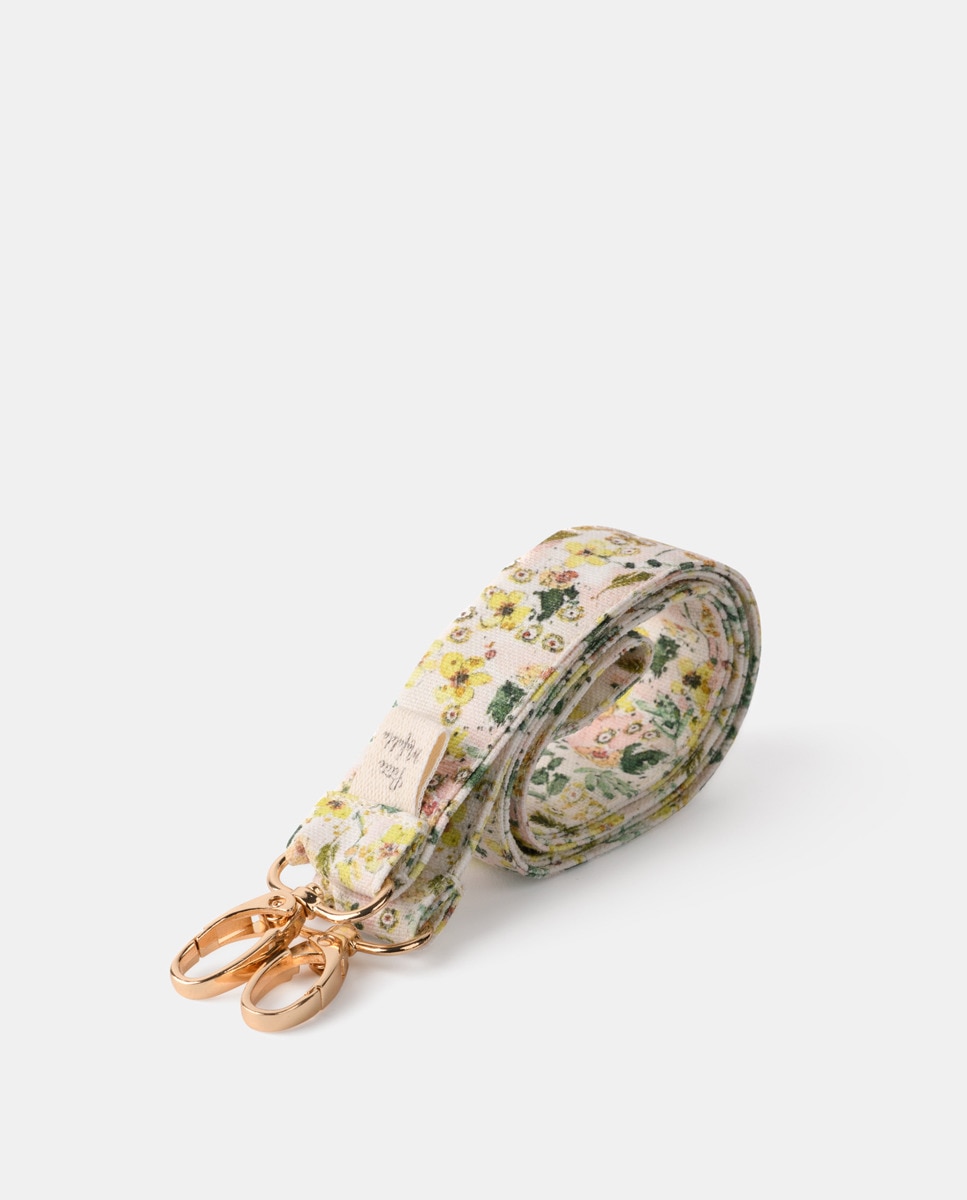 Fita para o Telemóvel com Estampado Floral Rosa-1