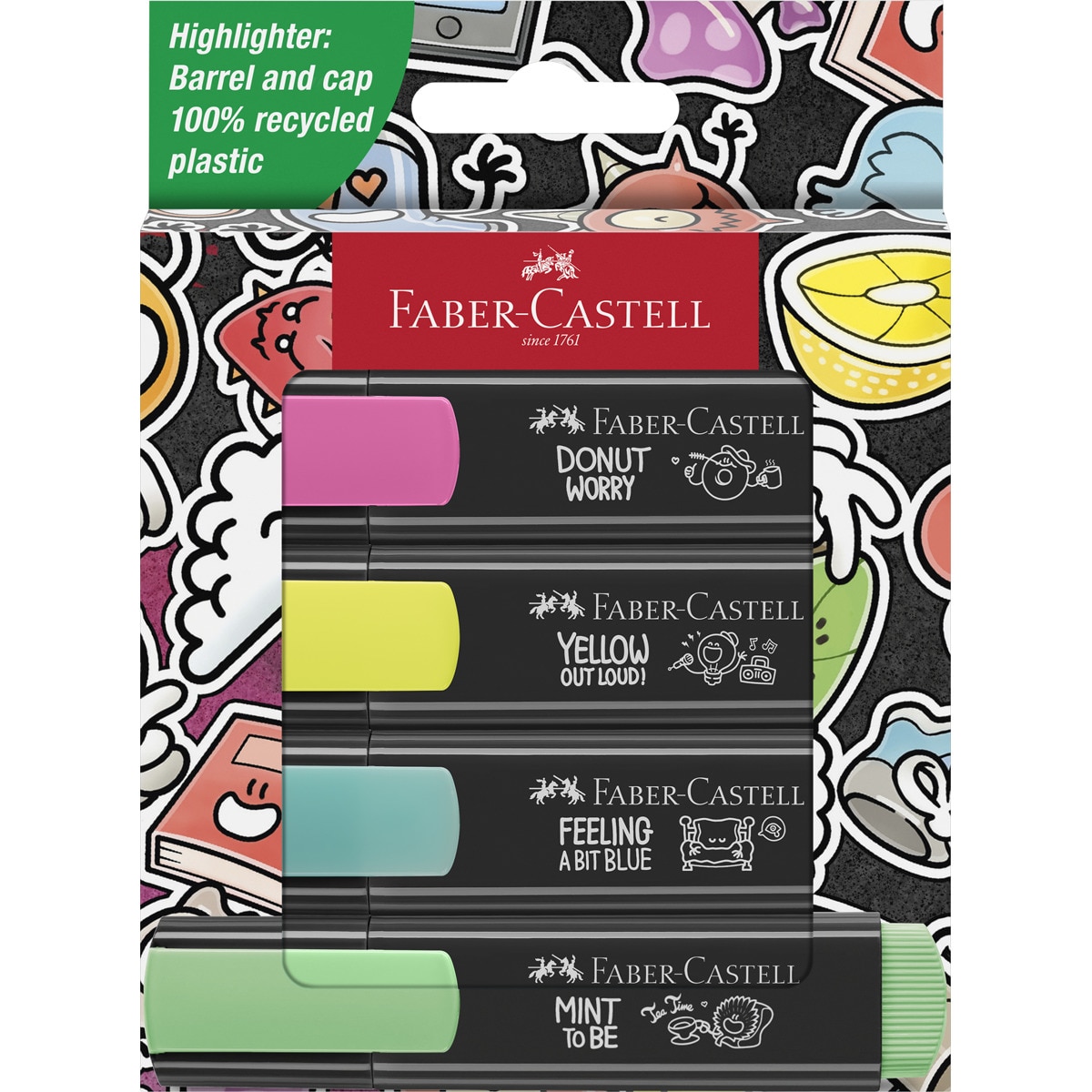Imagen 0 de Pack con 4 fluorescentes edicion grafito Faber-Castell