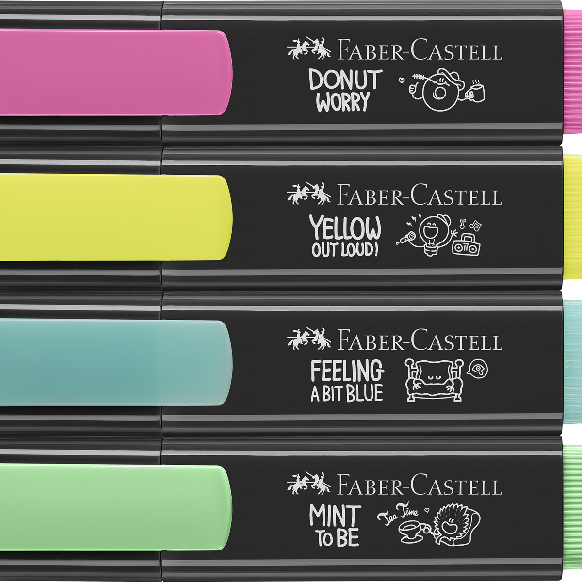 Pack con 4 fluorescentes edicion grafito Faber-Castell Multicolor-3