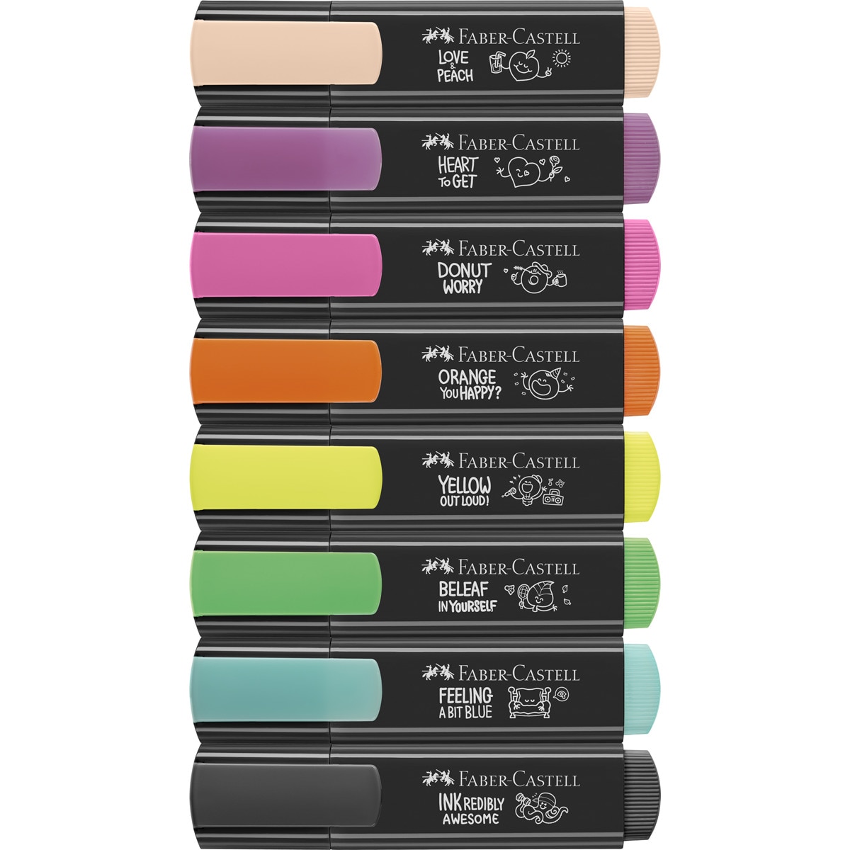 Pack con 8 fluorescentes edición grafito Faber-Castell Multicolor-3