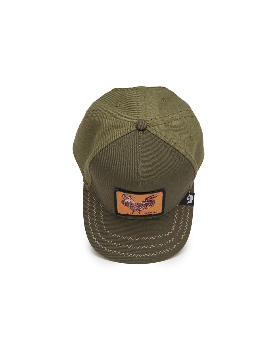 Boné Trucker com Emblema à Frente Verde-4