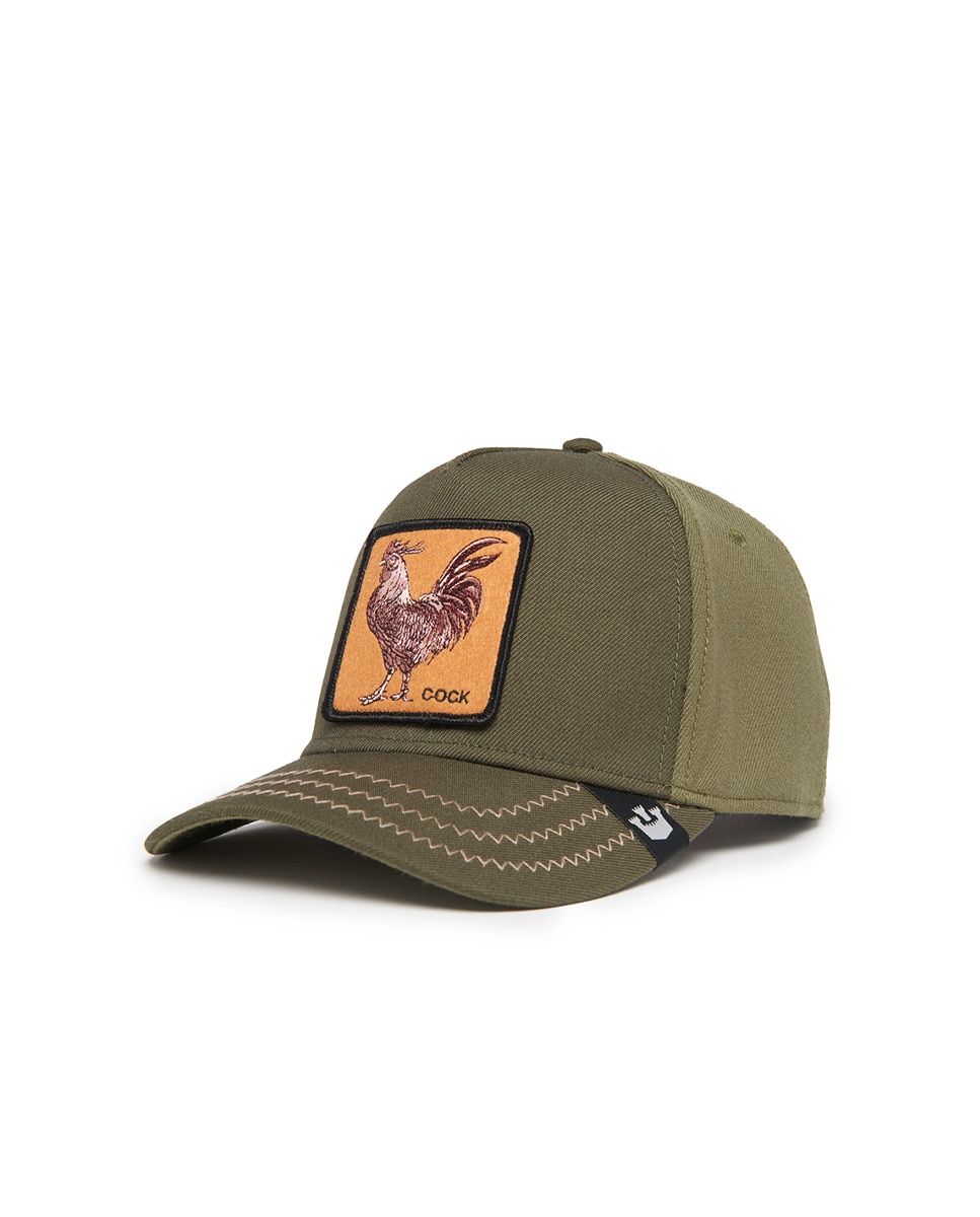 Boné Trucker com Emblema à Frente Verde-1