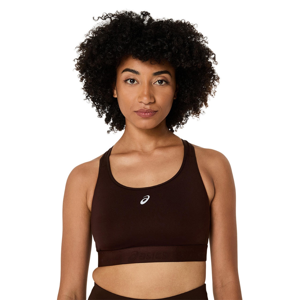 Tops de Running de Mulher Road Compression Bra Castanho-4