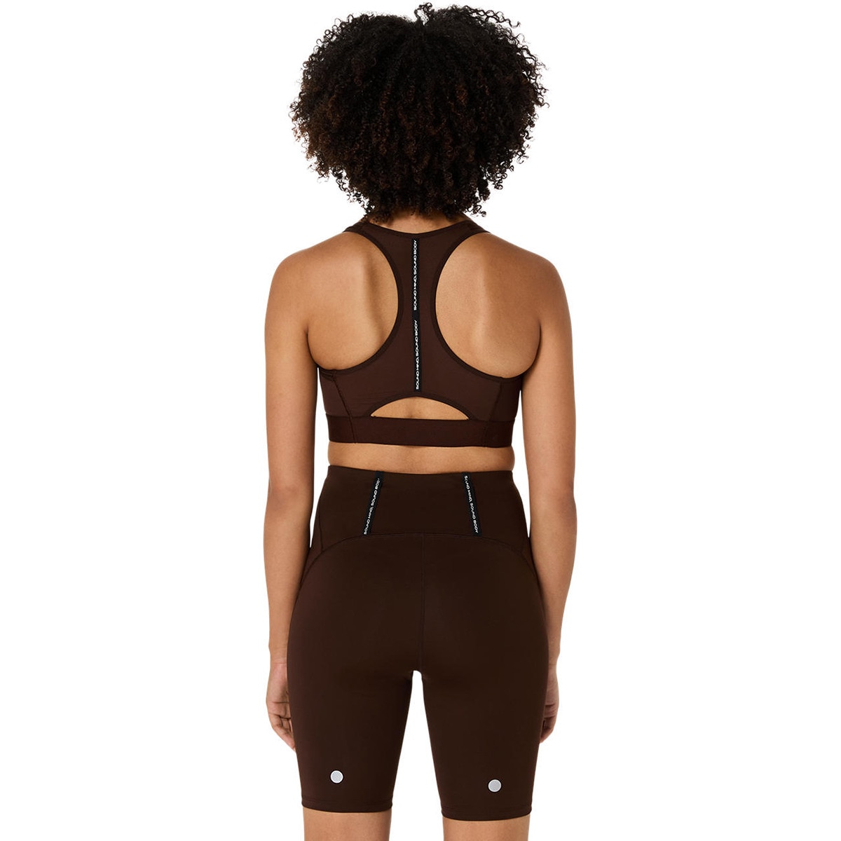 Tops de Running de Mulher Road Compression Bra Castanho-2