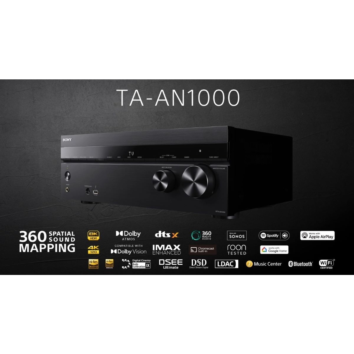 Amplificador A/V Sony TA-AN1000 de 7,2 Canais e 8K Preto-5