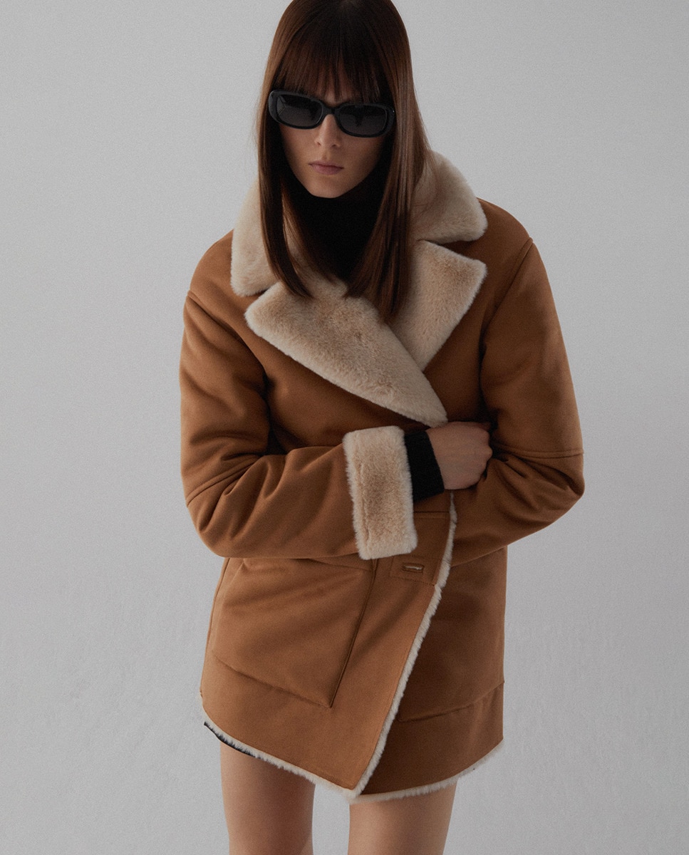 Abrigo Camel Mujer Sfera Abrigo Beige Sfera Parka Larga Sfera