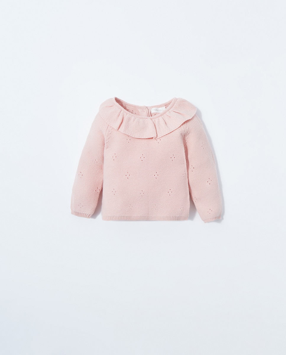 Camisola de Malha de Conjunto de Tricot Rosa-claro-2