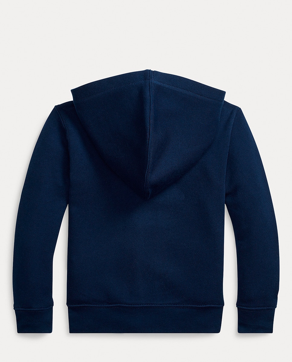 Sweatshirt com Capuz e Fecho de Correr Azul-marinho-2