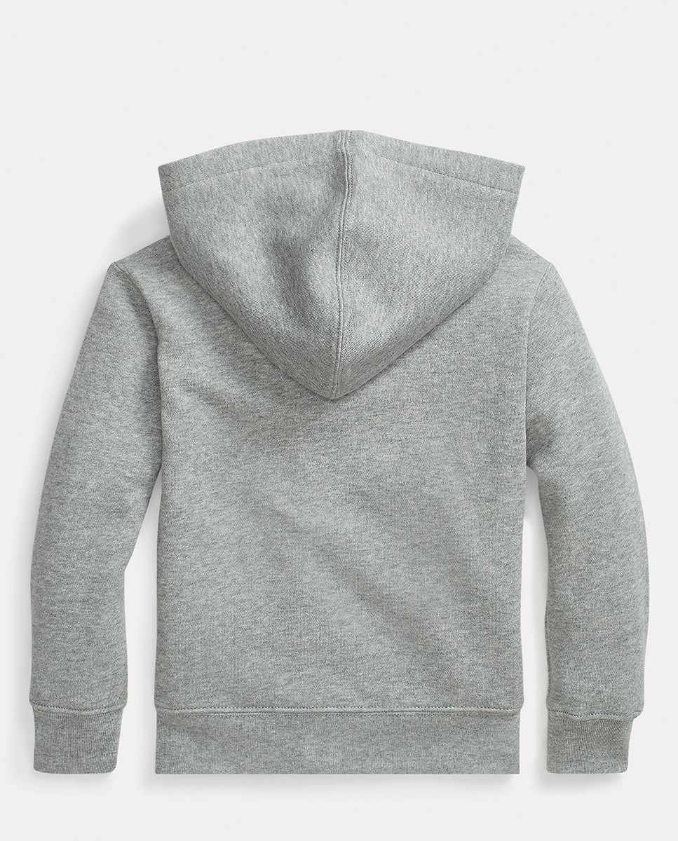 Sweatshirt com Capuz e Fecho de Correr Cinzento-5