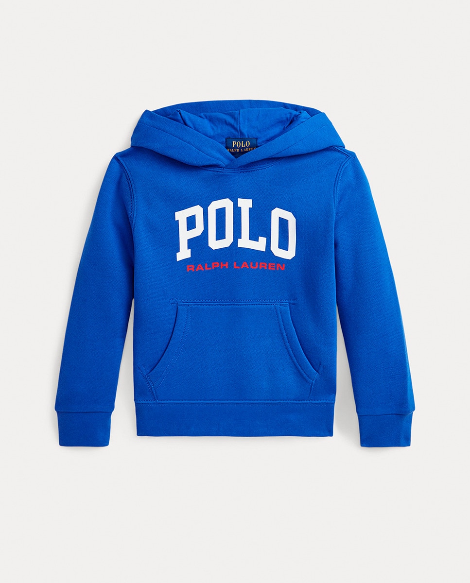Sweatshirt com Capuz e Logótipo Azul-1