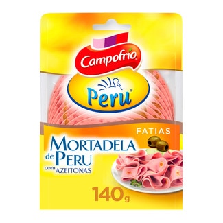 Mortadela de Perú em Fatias com Azeitonas unidade 140 g - Campofrio