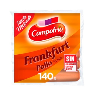 Salsichas Frankfurt de Frango embalagem 140 g - Campofrio