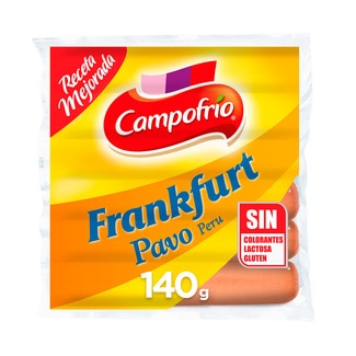 Salsichas Frankfurt de Peru embalagem 140 g - Campofrio