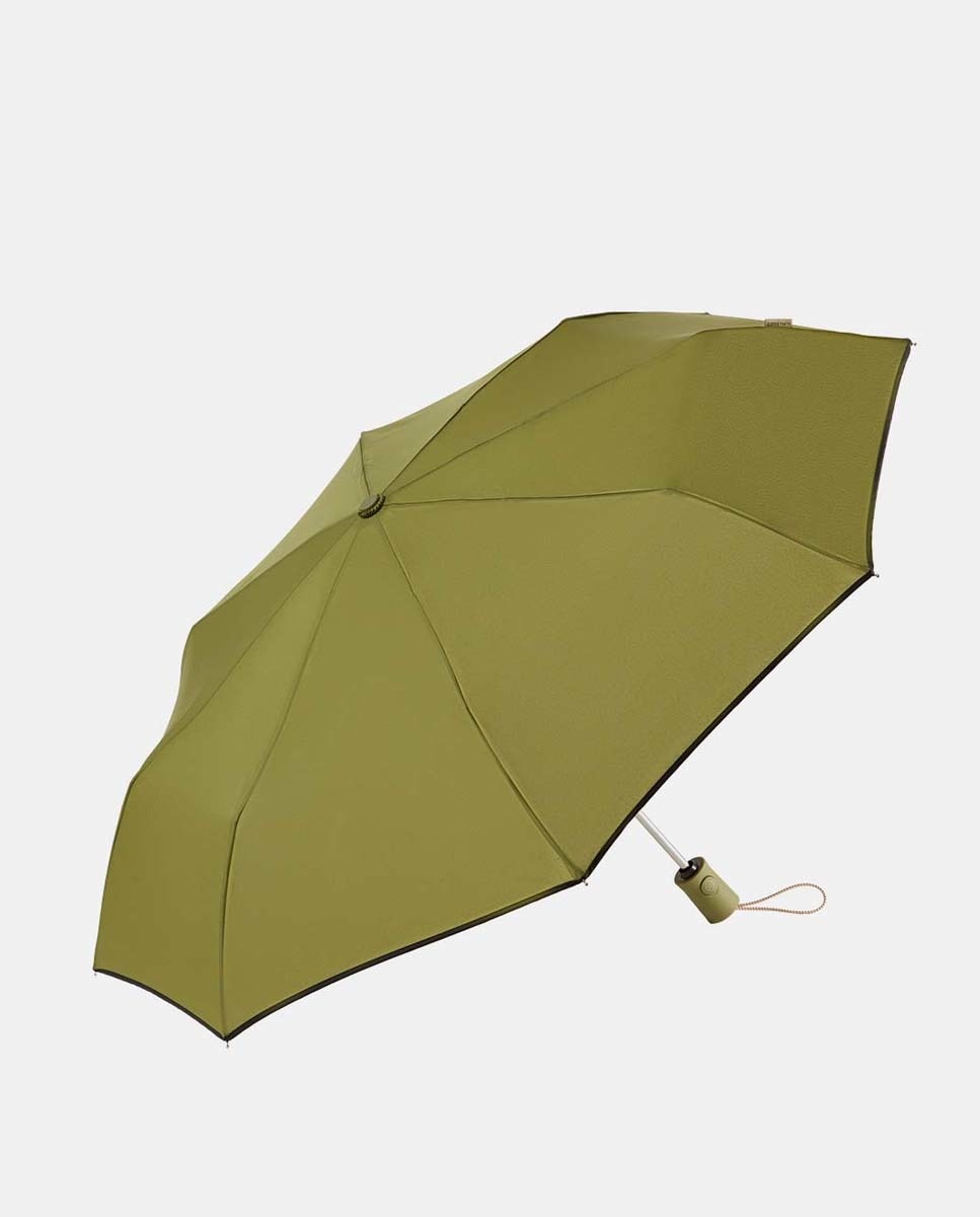 Guarda-Chuva Dobrável Open+Close "Colorparty" com Sistema Windproof, Proteção Solar UVP+50 e Fabricado em Poliéster Reciclado e Reciclável. Caqui-1