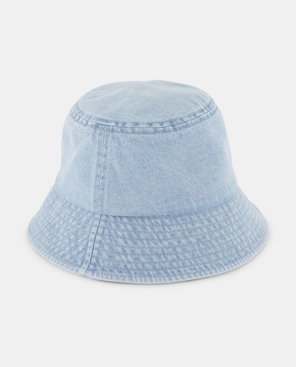 Gorro de Algodão com Detalhe da Marca Azul pálido-1