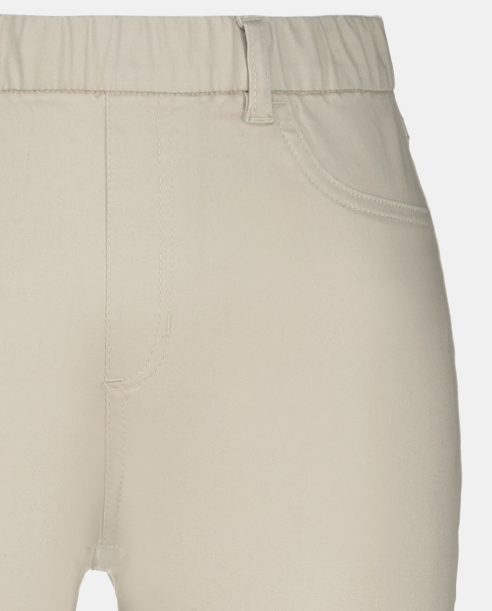 Leggings Básicas com Elásticos Bege-5