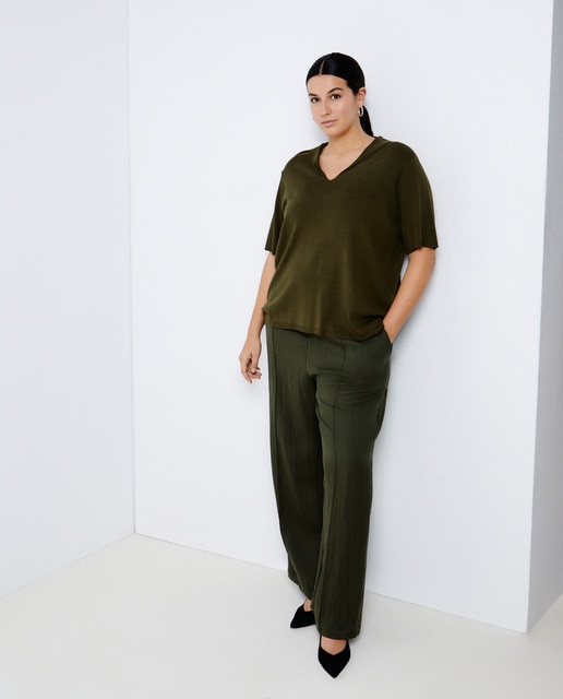 Imagem 0 de Camisola de Malha com Colarinho de Polo e Manga Curta