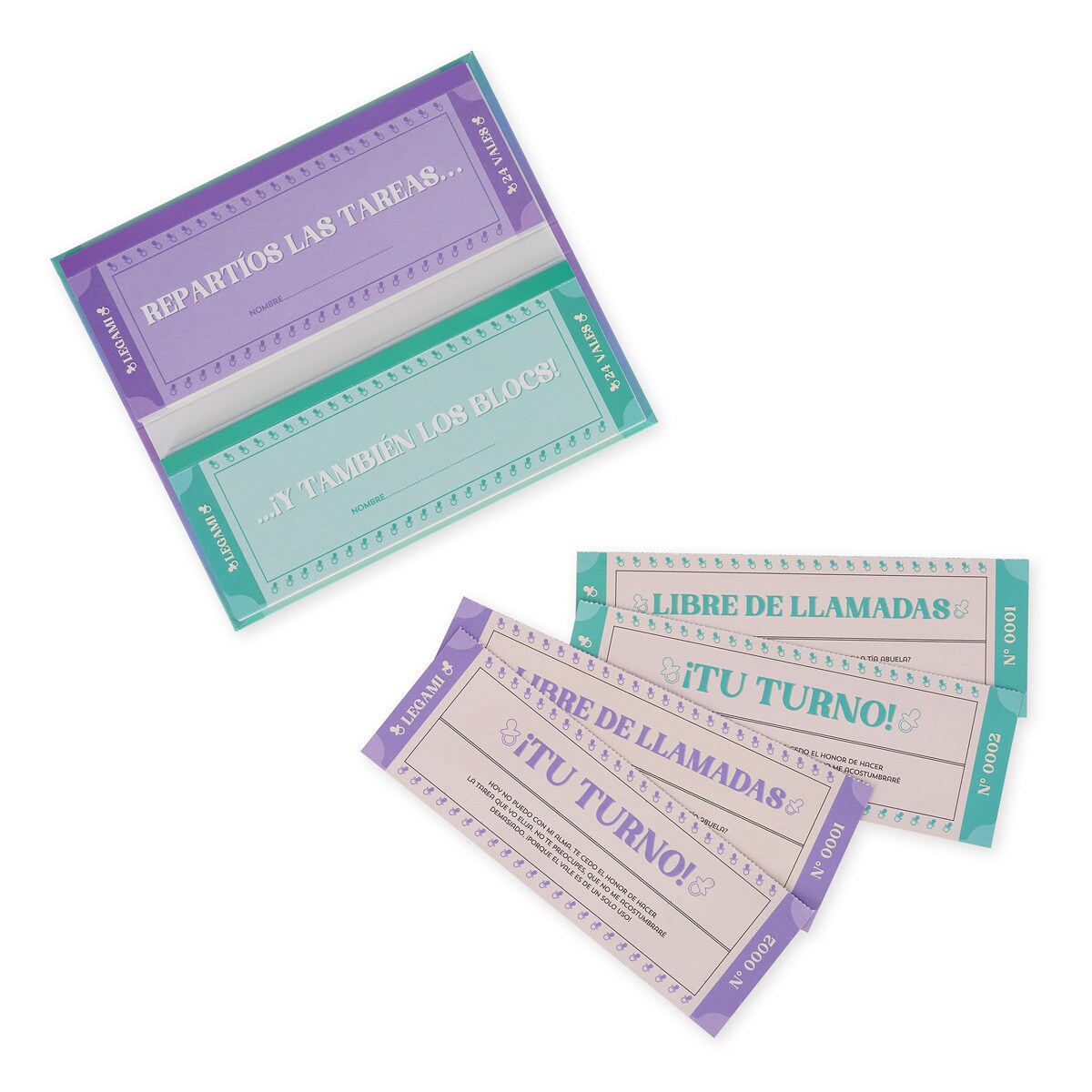 Talonario cupones Legami Nuevos Padres 4