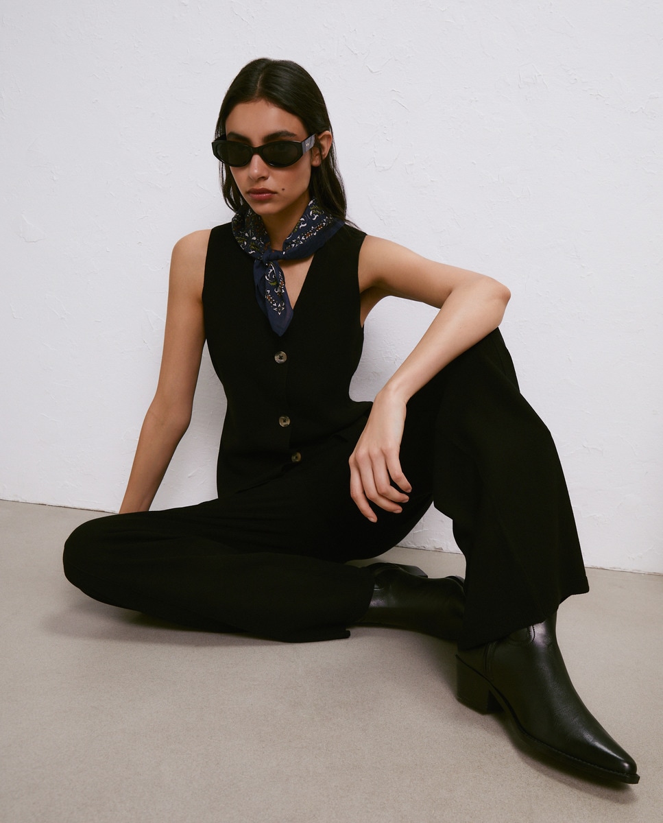 Colete de Tricot Preto-1