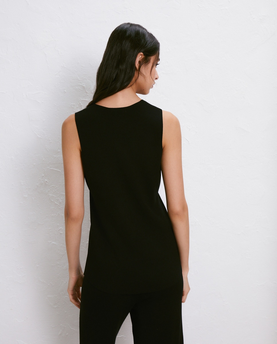 Colete de Tricot Preto-3