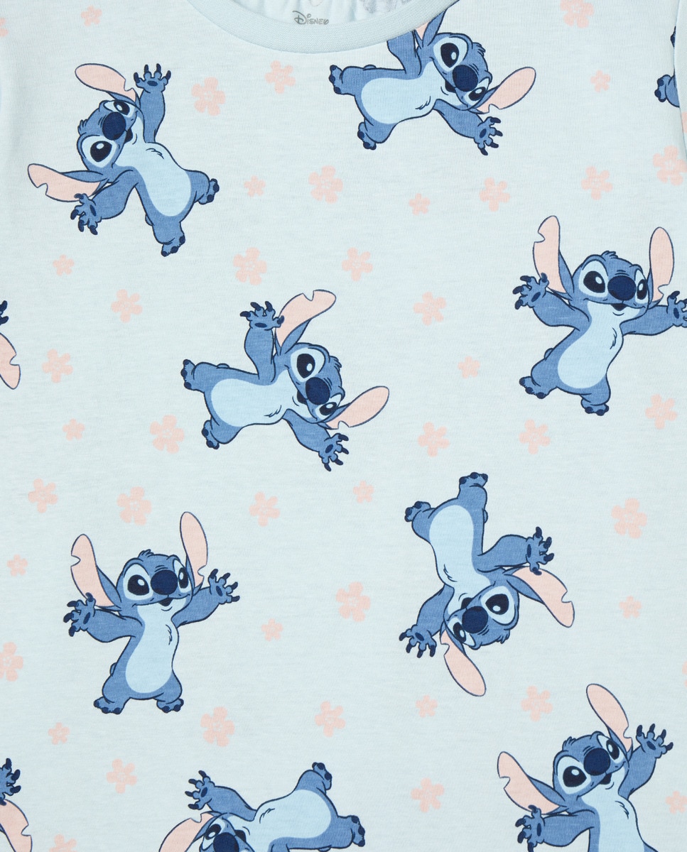 Pijama Curto do Stitch Azul-5