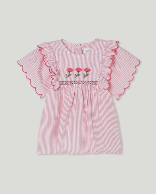 Imagen 0 de Vestido de bebé niña con bordado