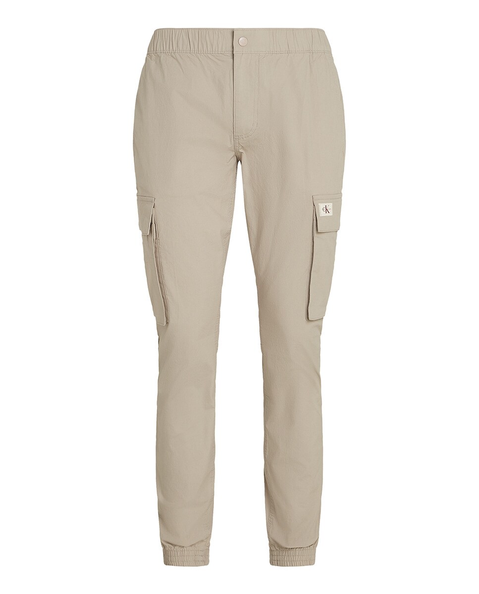 Calças Cargo Skinny Fit com Lavagem Cinzento-4