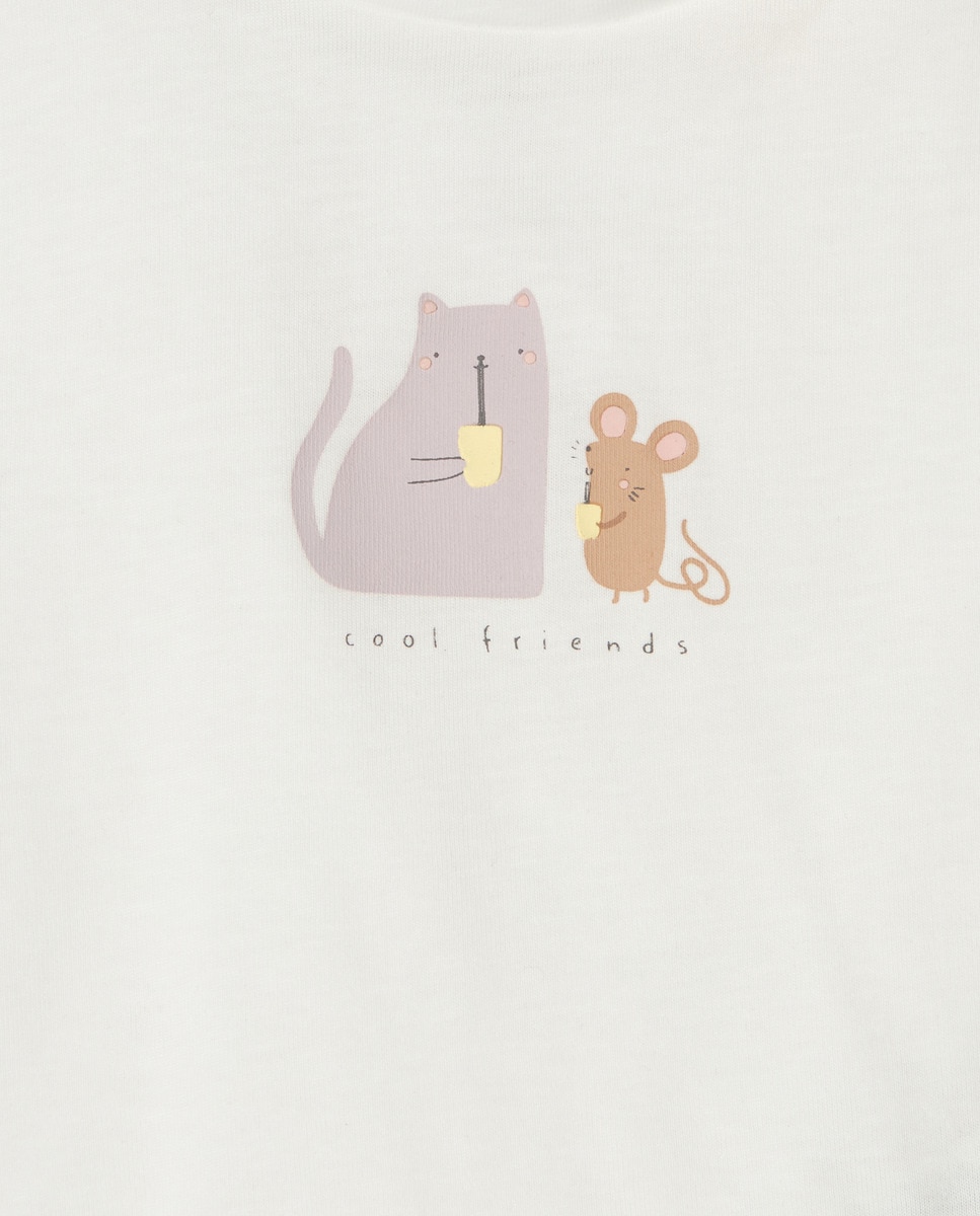 Camiseta bebé niña solidaria Crudo-3