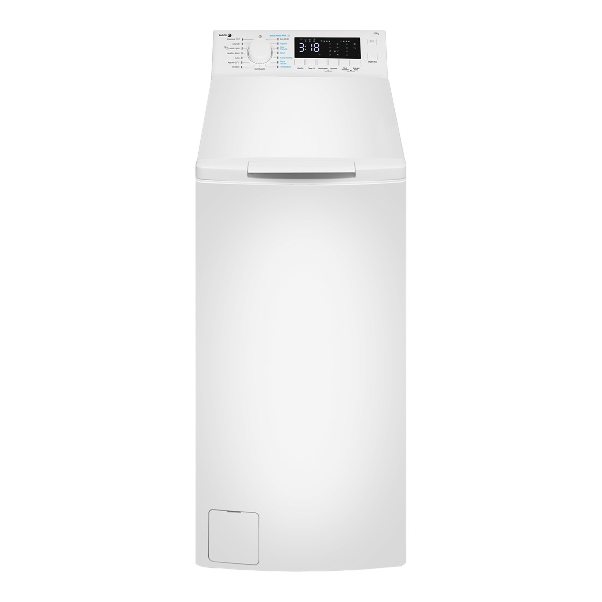 Lavadora carga superior Fagor 8 kg / 1300 rpm - 4FET-8013 Blanco-1