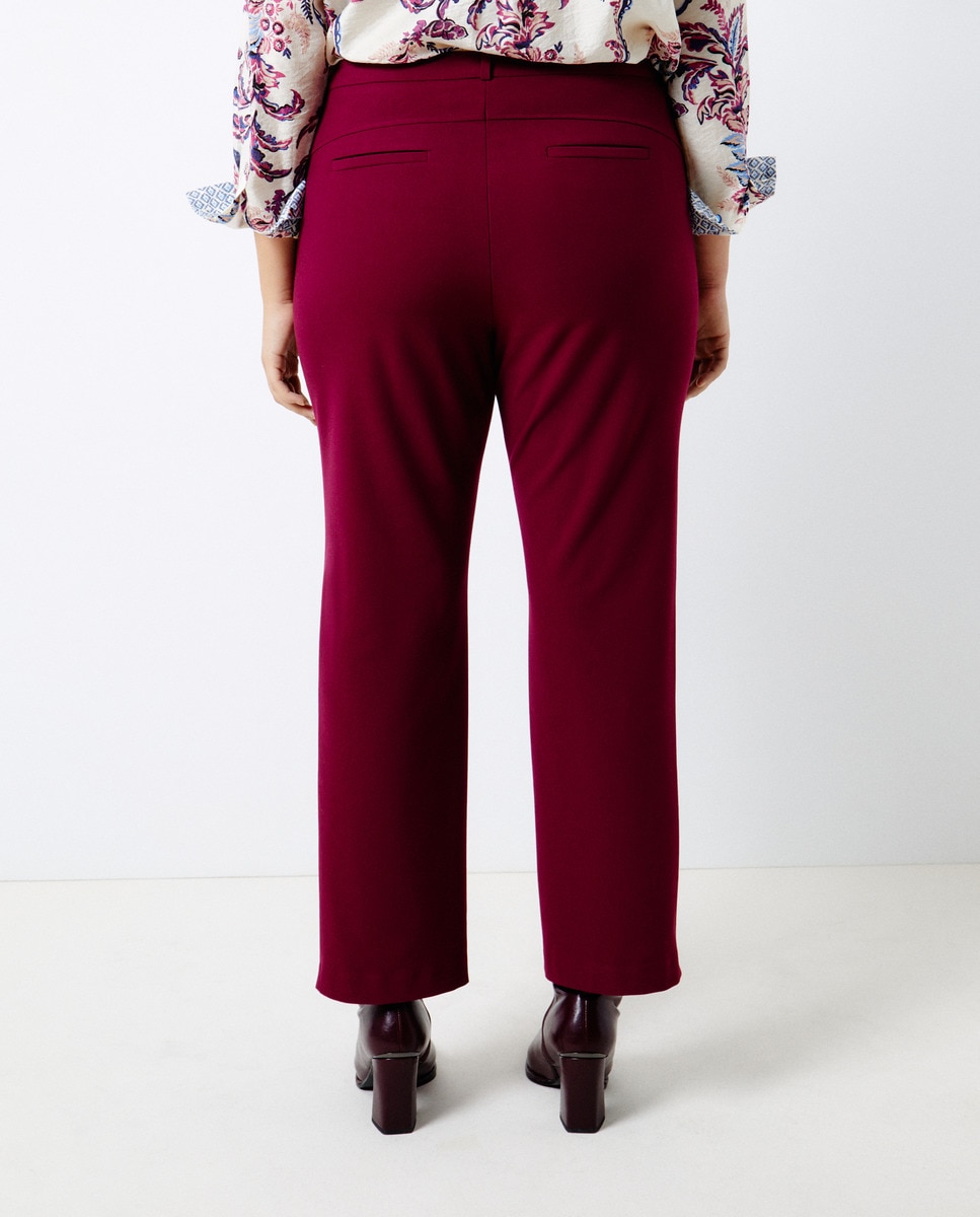Calças Semi Skinny Técnicas Bordeaux-3
