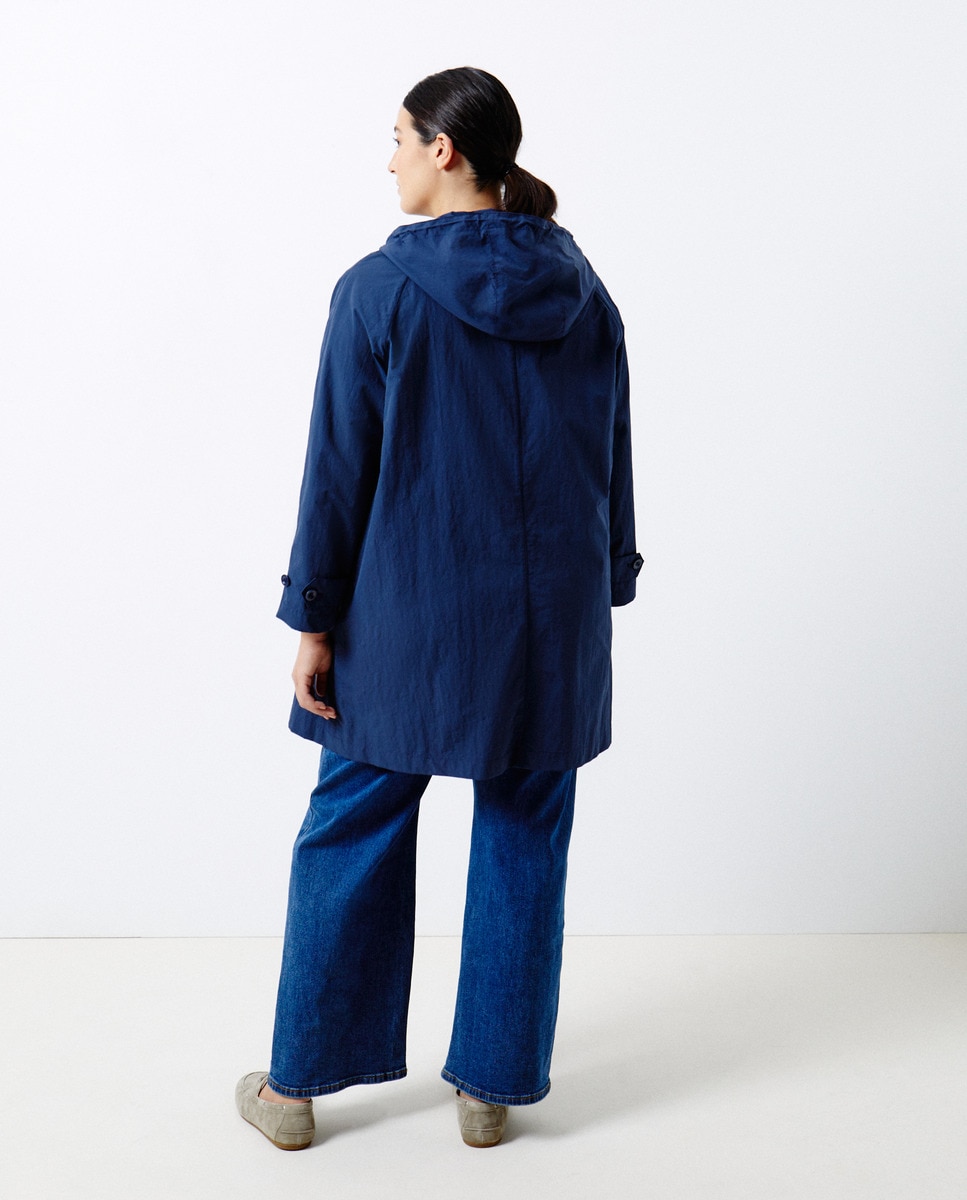 Parka Comprida com Capuz Azul-marinho-4