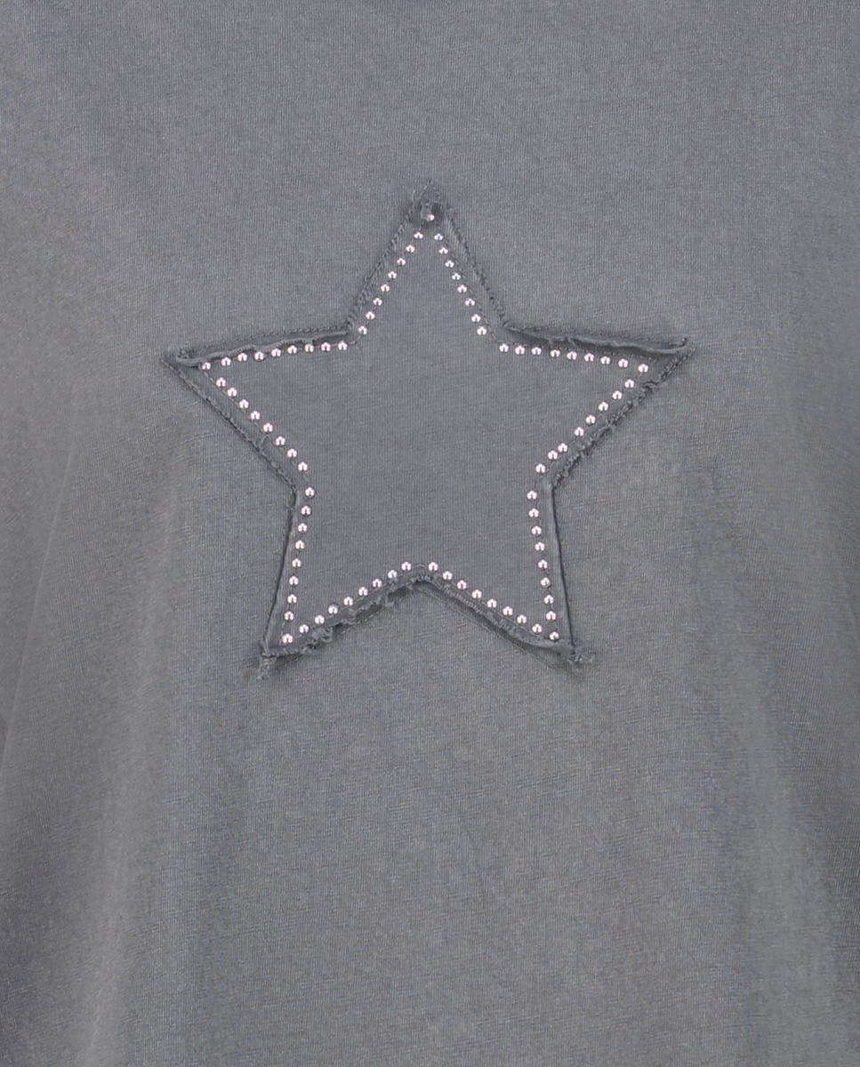 T-shirt sem Mangas e com Tachas 830 Antracite-5