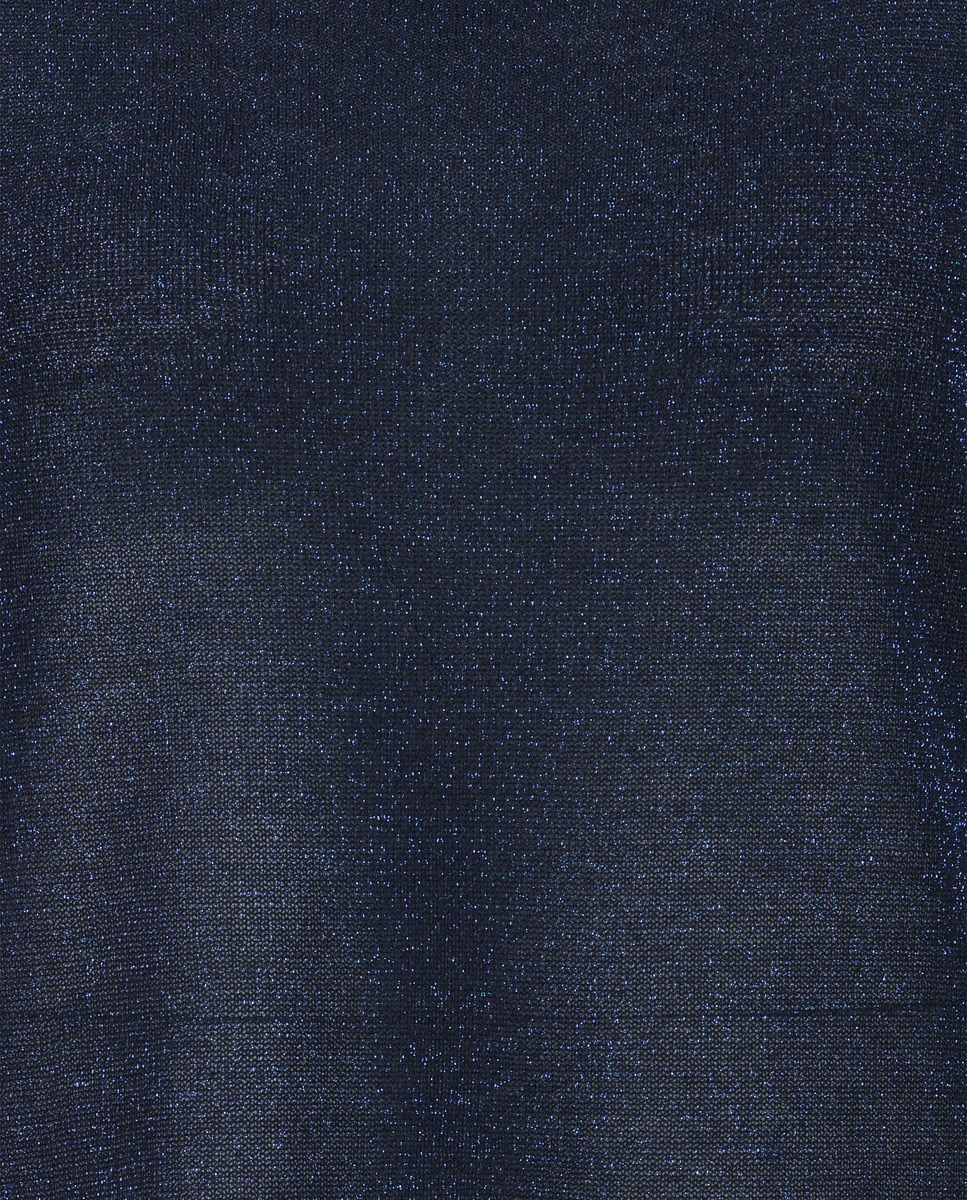 Camisola de Malha de Fio Metalizado Prata-5