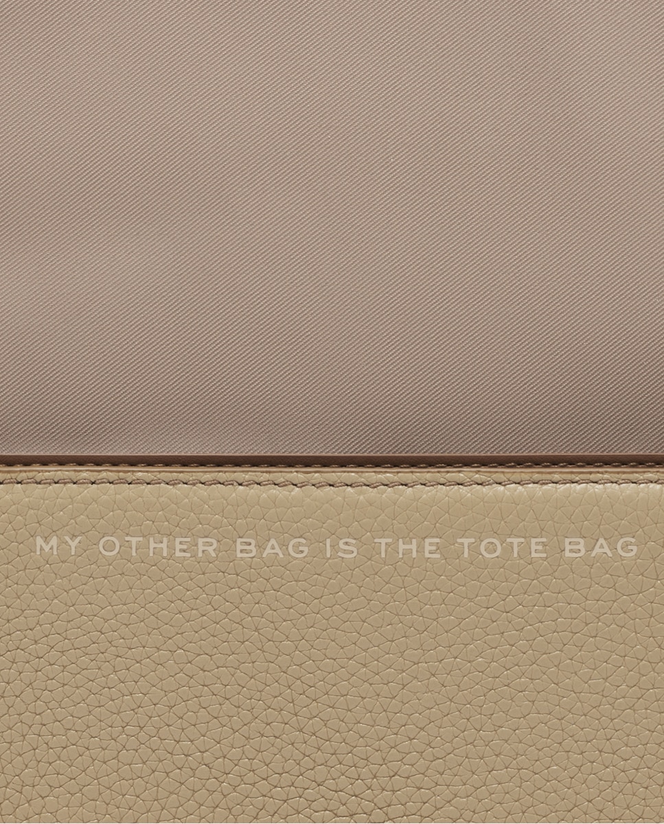 Mala a Tiracolo Mini Crossbody em Pele Bege-11