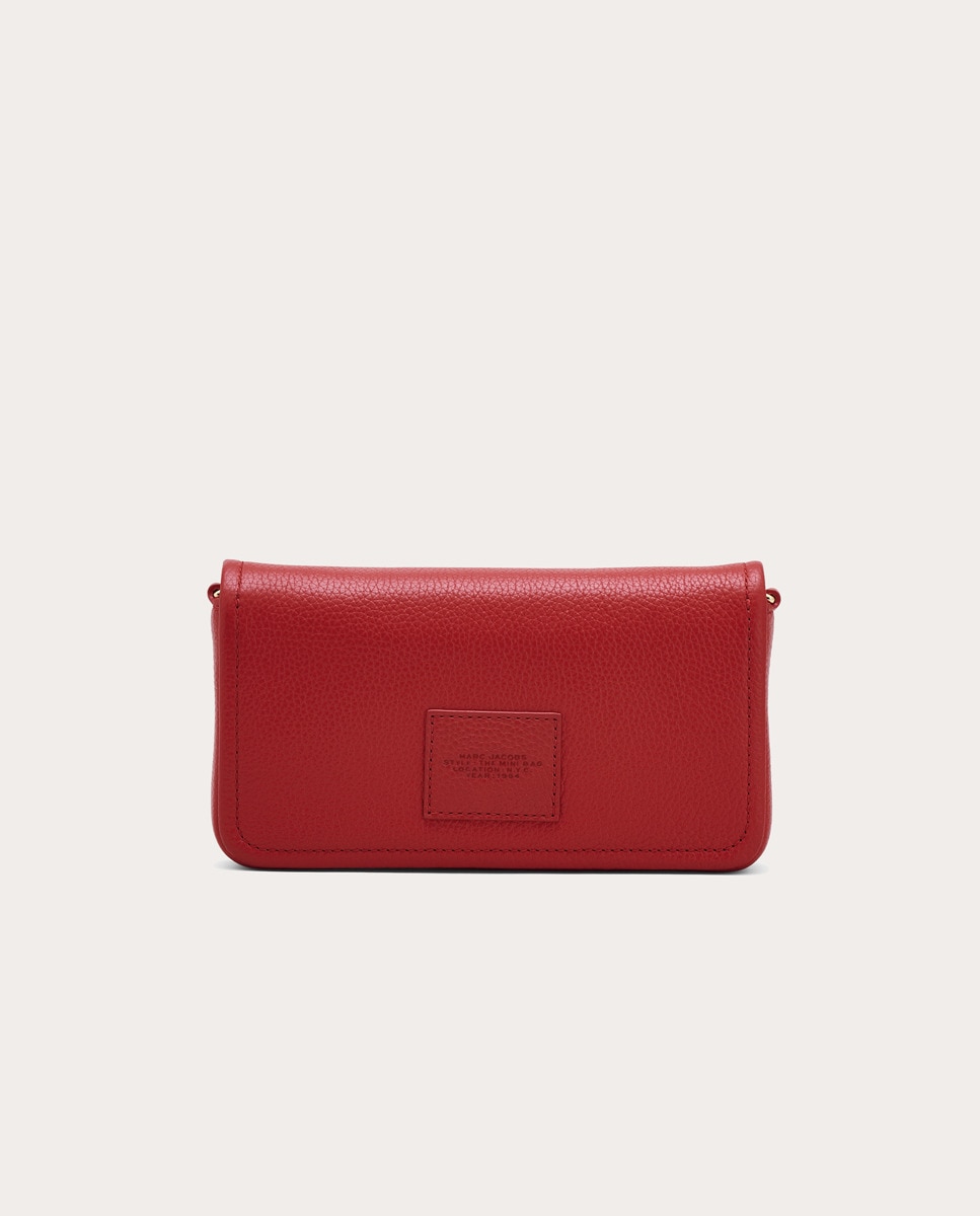 Mala a Tiracolo Mini Crossbody em Pele Vermelho-4