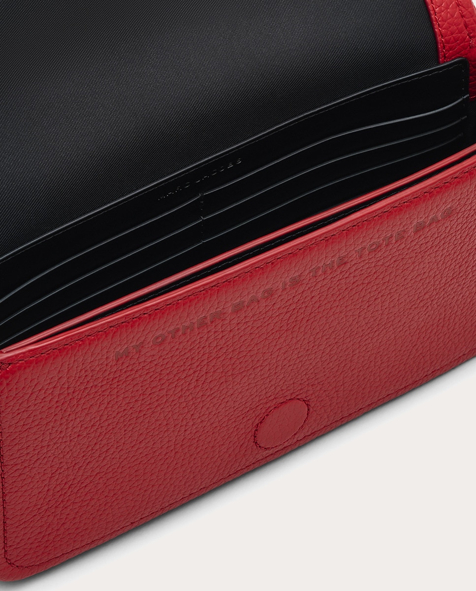 Mala a Tiracolo Mini Crossbody em Pele Vermelho-5