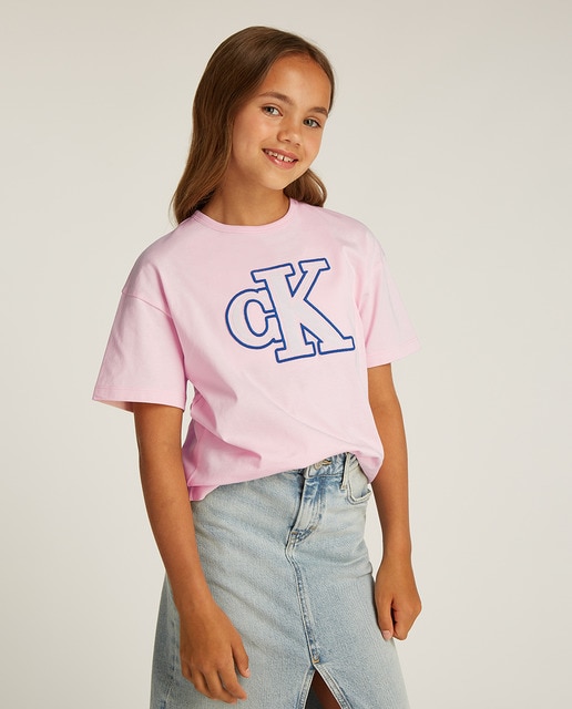 Imagem 0 de T-shirt de Manga Curta Boxy Fit com Monograma