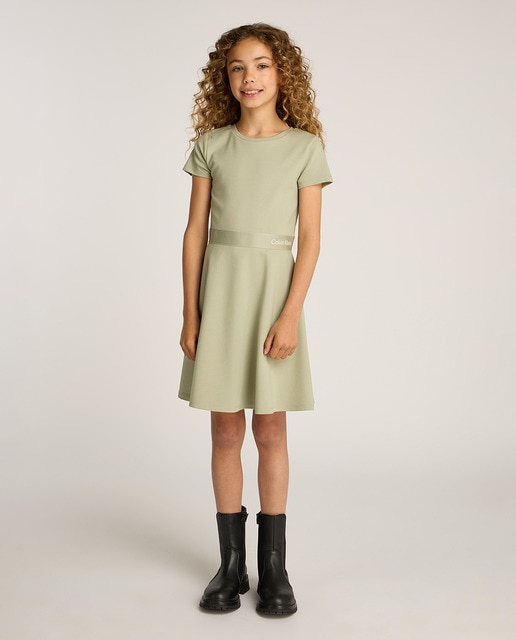 Imagen 0 de Vestido de niña acampanado con logo