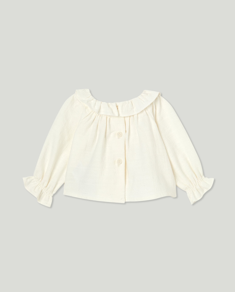 Camisa Lisa de Bebé Branco-2