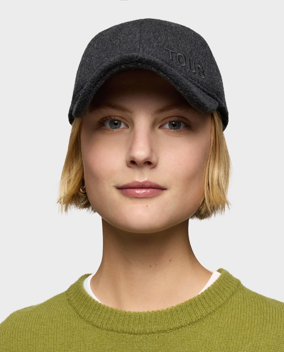 Boné Unissexo Liso Cinzento-escuro-3