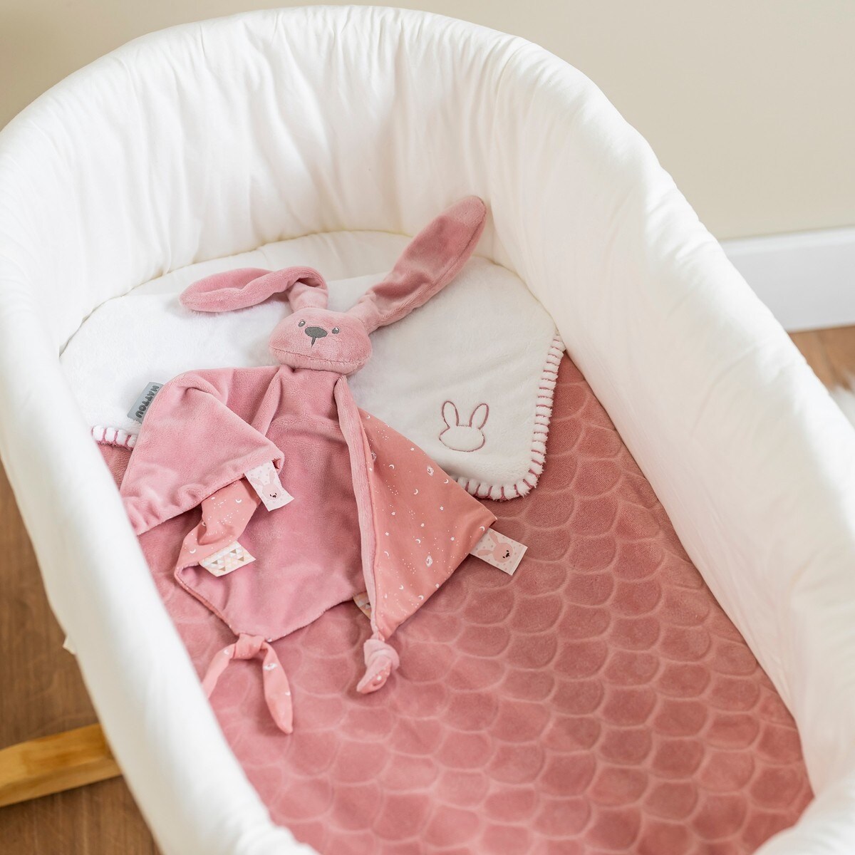 Maxi Doudou Coelho Coleção Lapidou Rosa-2