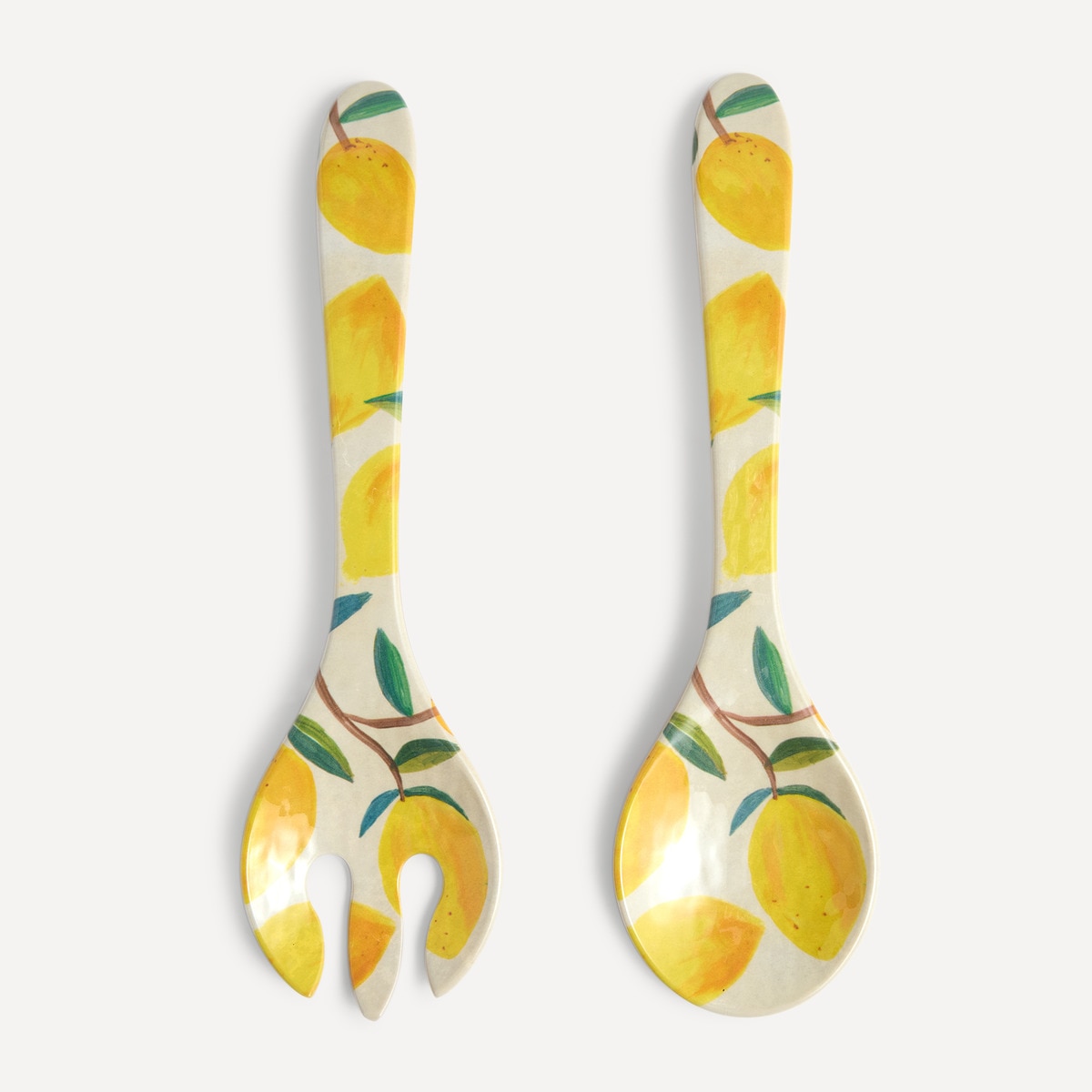 Conjunto para Servir Saladas de Melamina Catania Amarelo-1