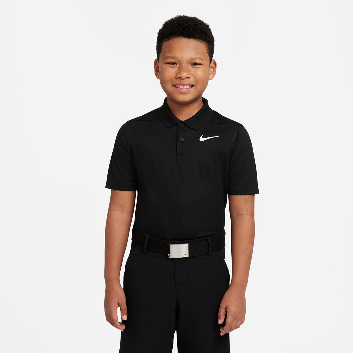Polo de Criança Dri-FIT Victory Preto-1