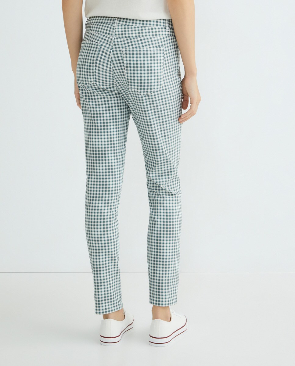 Pantalón mujer vichy Verde-3