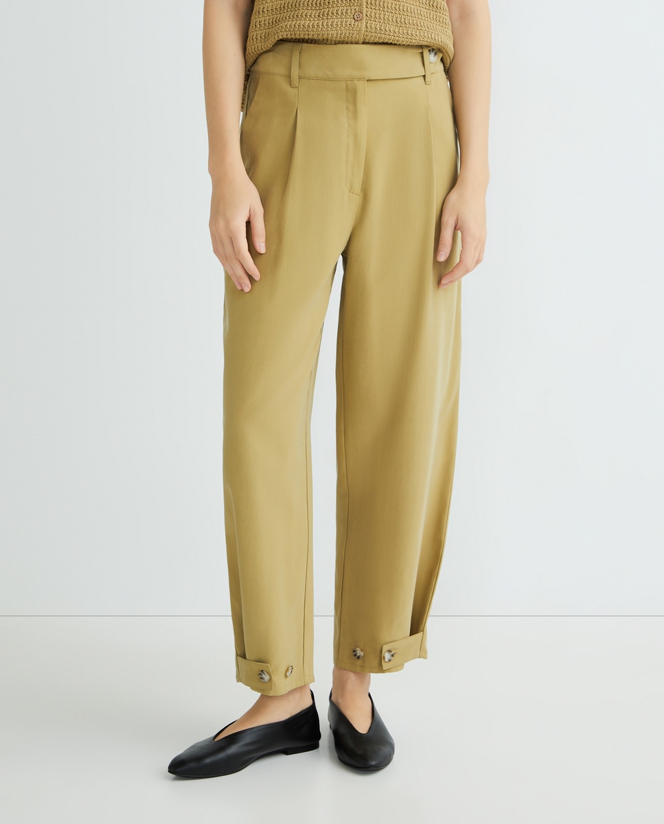 Pantalón de mujer globo Verde-2
